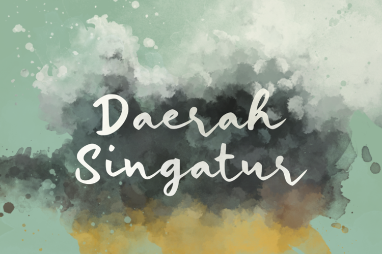 d Daerah Singatur Font website image