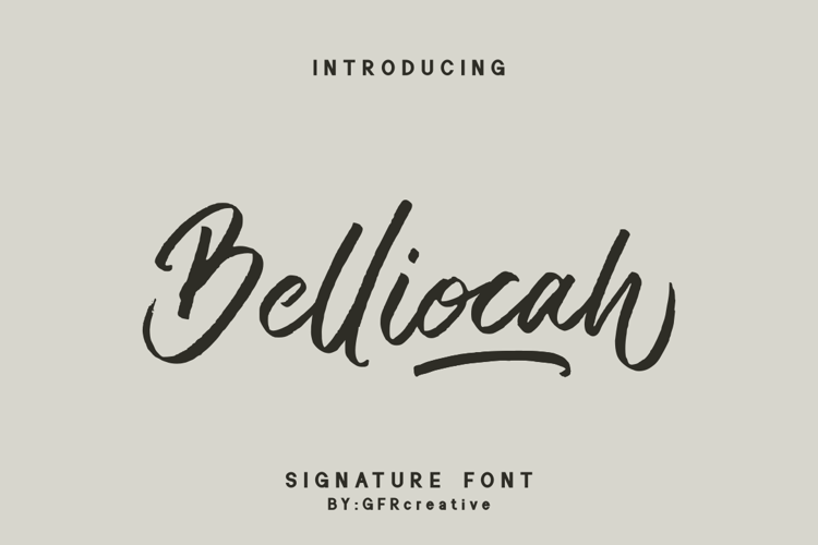 Belliocah Font website image