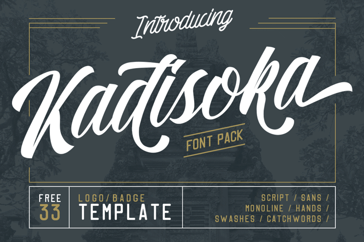 Kadisoka Script Font website image