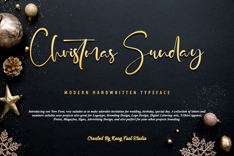 Christmas Sunday Font website image