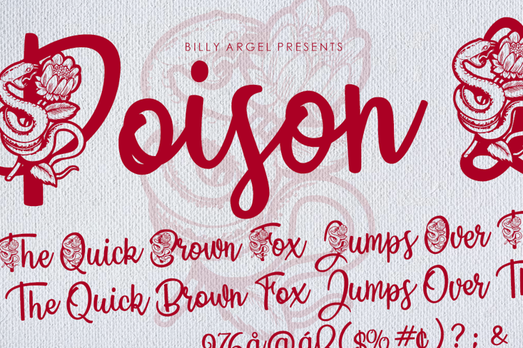 Poison Love Font website image