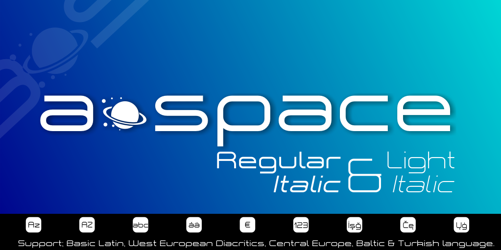 a•space Font Family website image