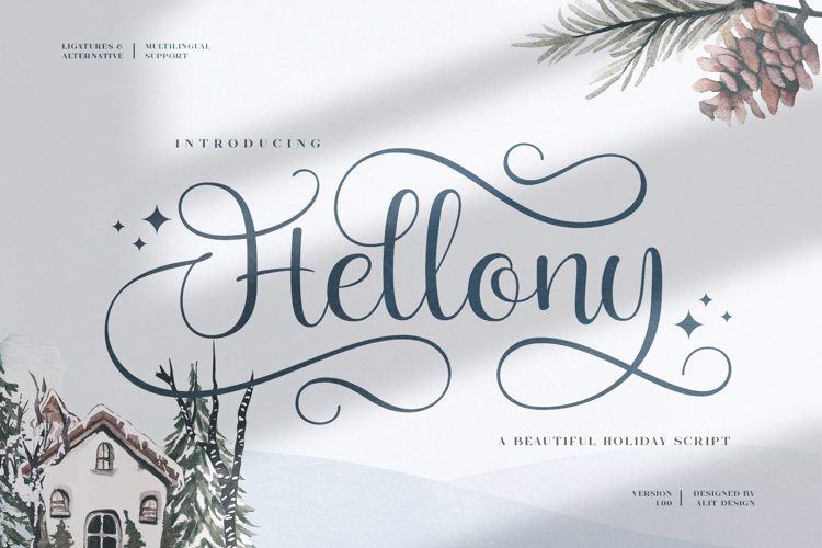 Hellony vertion Font website image