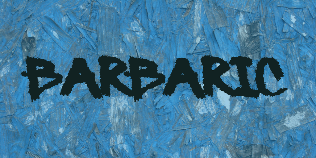 Barbaric Font website image