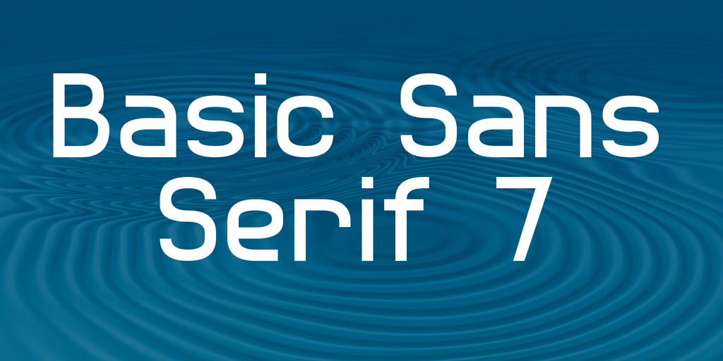 Basic Sans Serif 7 Font website image