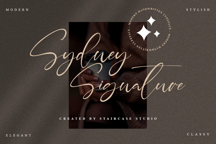 Sydney Signature Font website image