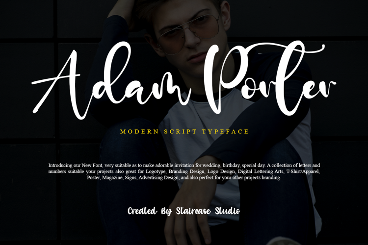 Adam Porter Font website image