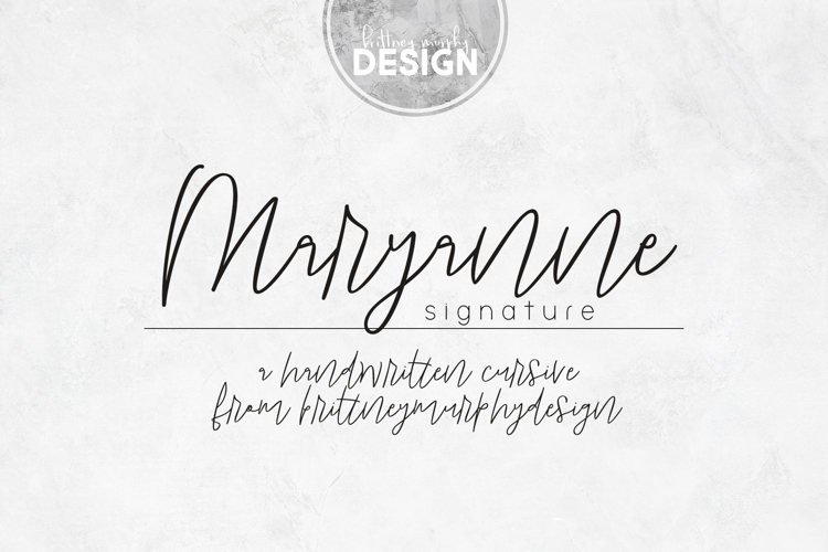 Maryanne Signature Font website image