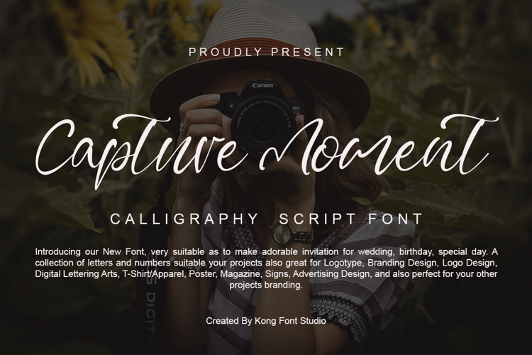 Capture Moment Font website image