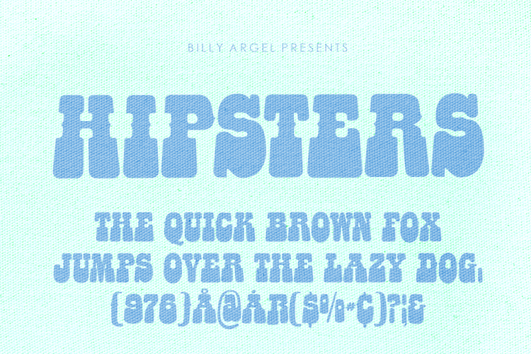 HIPSTERS ROUNDED Font website image