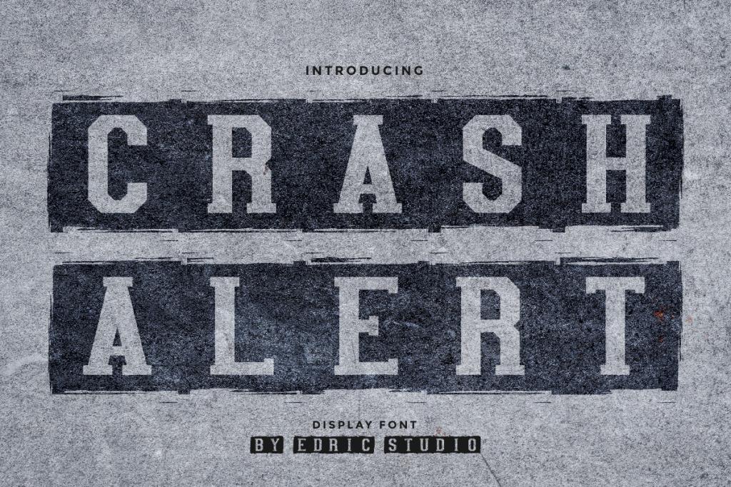 Crash Alert Demo Font website image