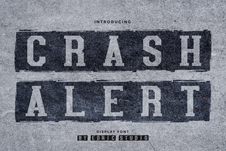 Crash Alert Font website image