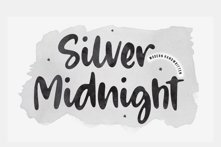 Silver Midnight Font website image