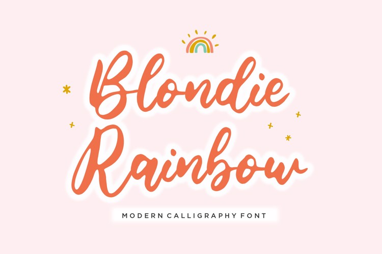 Blondie Rainbow Font website image
