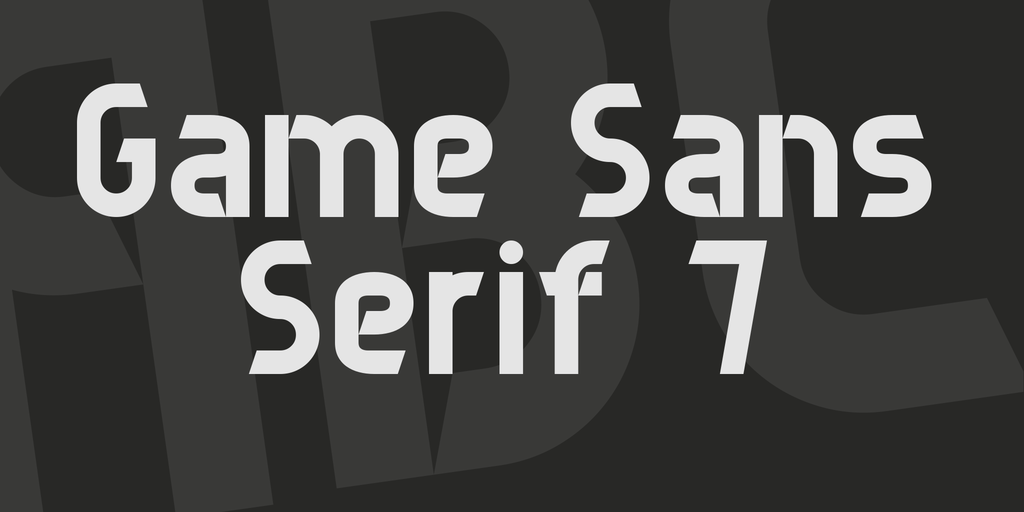 Game Sans Serif 7 Font website image