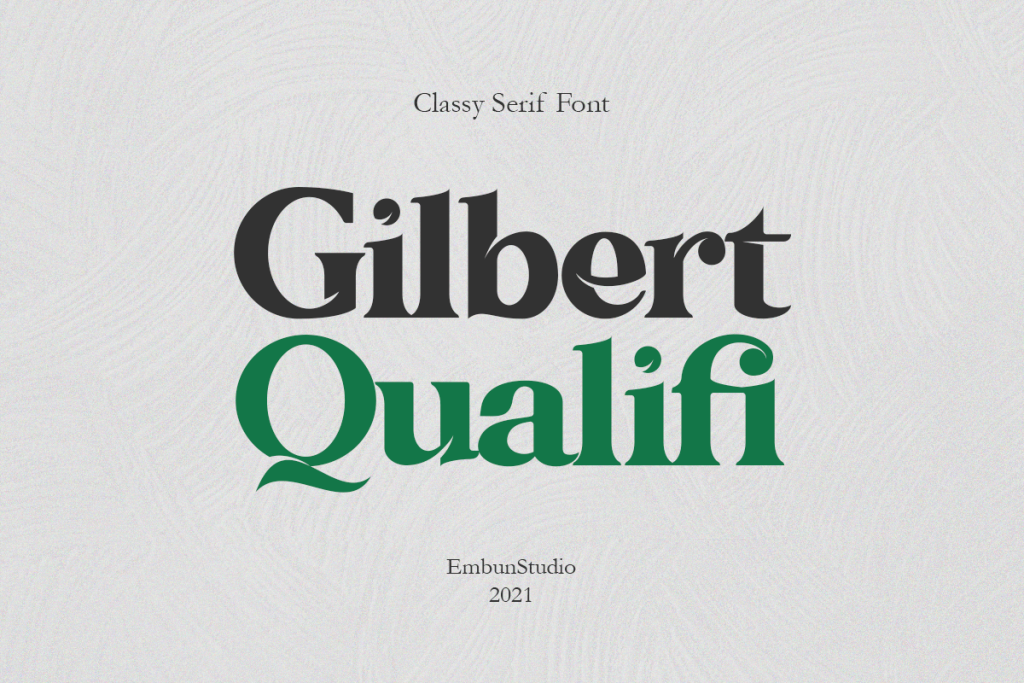 Gilbert Qualifi Demo Font website image