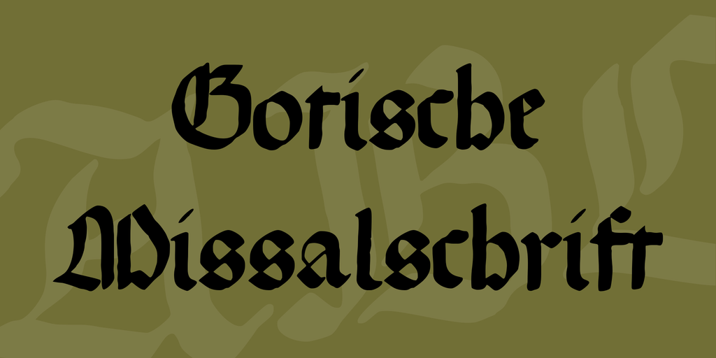 Gotische Missalschrift Font website image