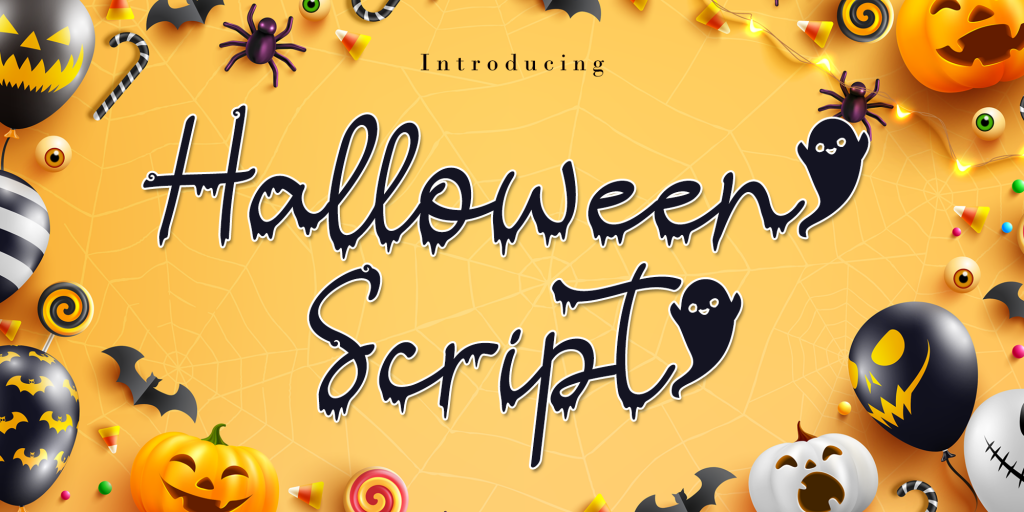 Halloween Script Font website image