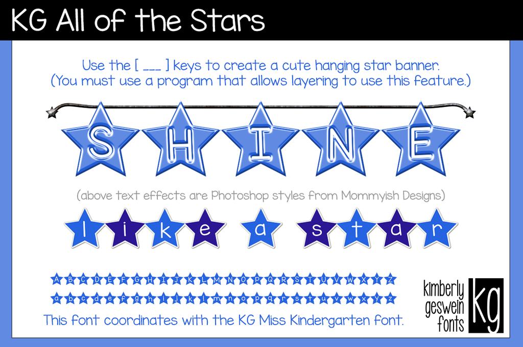 KG All of the Stars Font website image