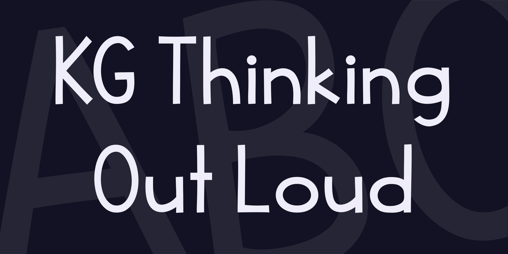 KG Thinking Out Loud Font website image