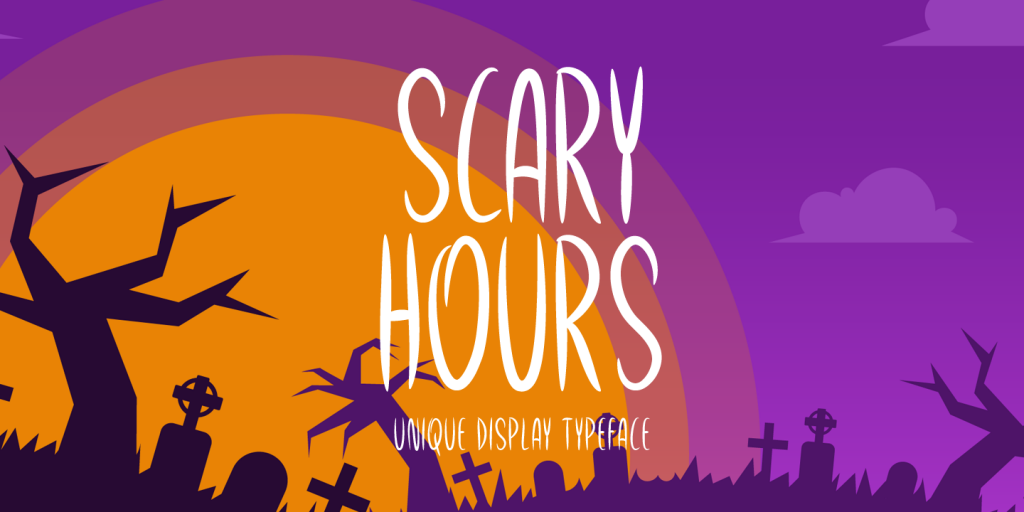Scary Hours Font website image