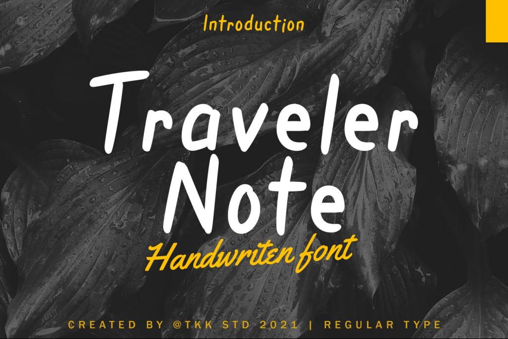 Traveler Note Font website image