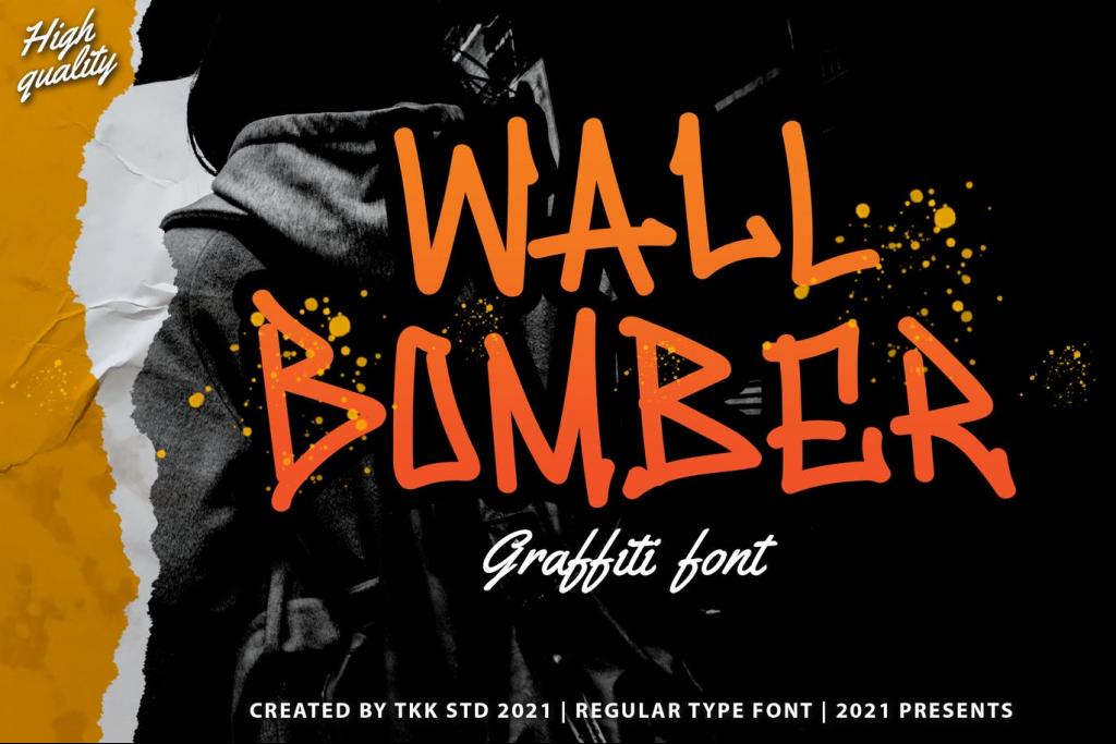 Wall Bomber Font website image