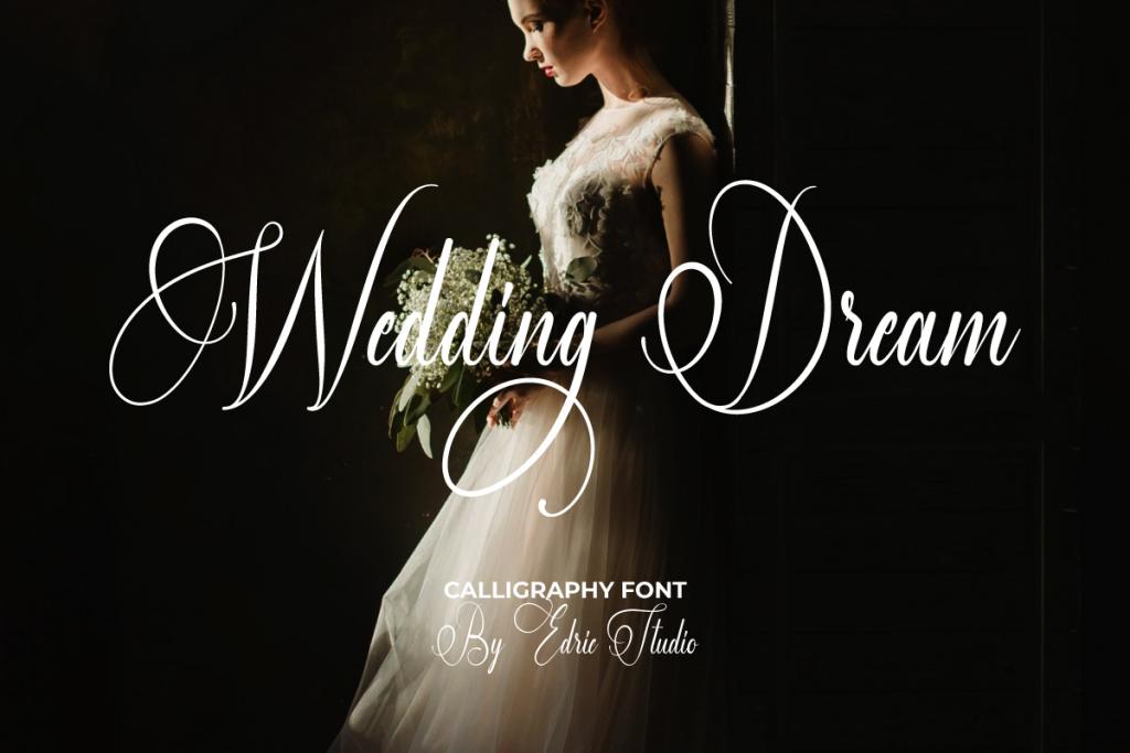 Wedding Dream Demo Font website image