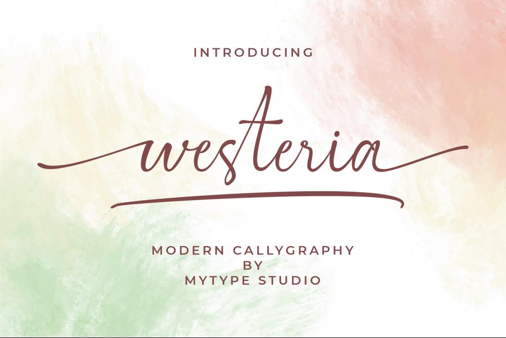 Westeria Font website image