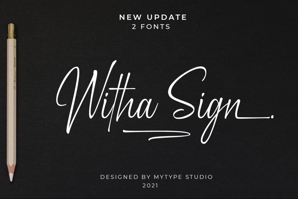 Witha Sign II Font website image