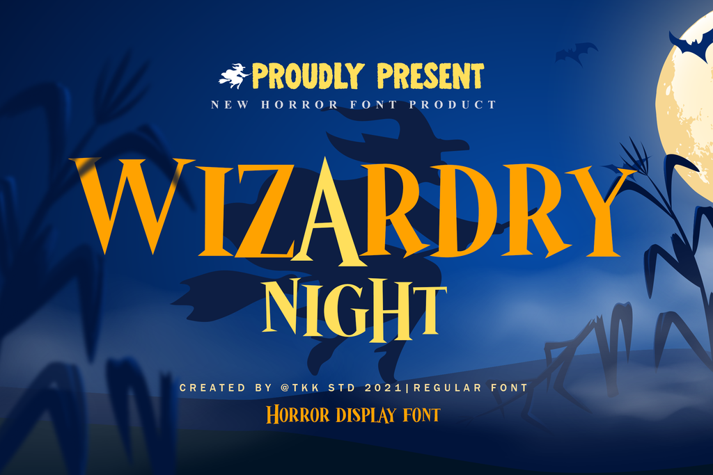 Wizardry Night Font website image