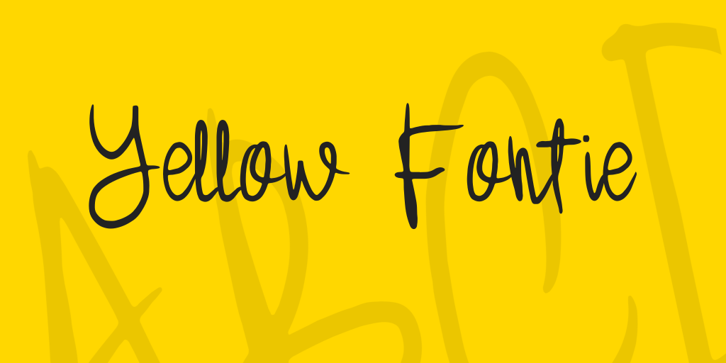 Yellow Fontie Font website image