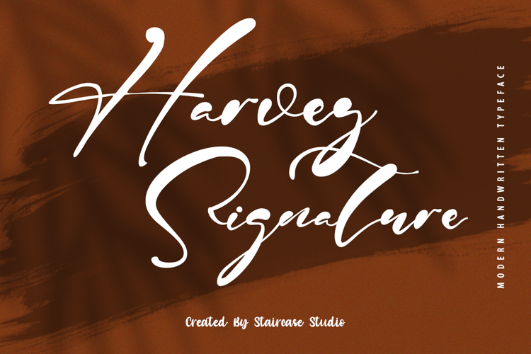 Harvey Signature Font website image