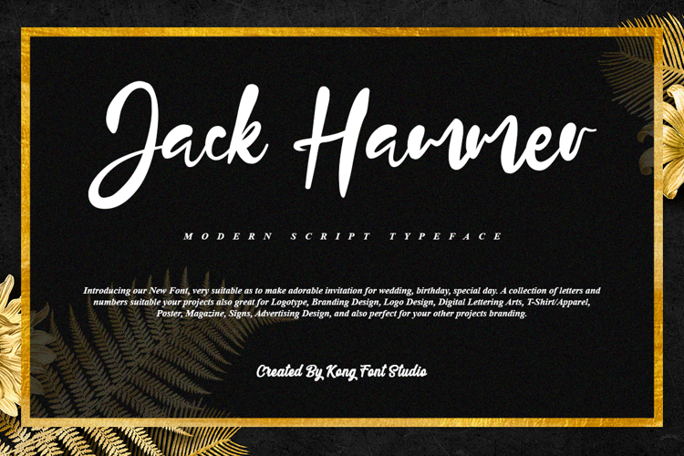 Jack Hammer Font website image