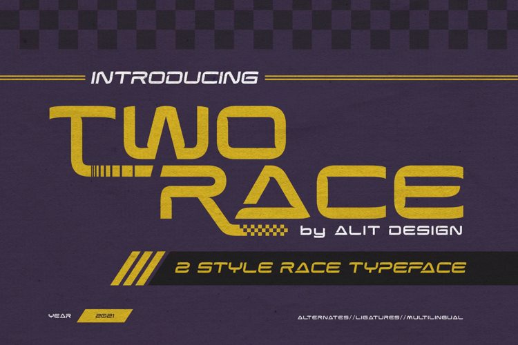 Two Race Font website image