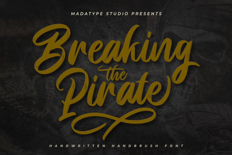 Breaking Pirate Font website image