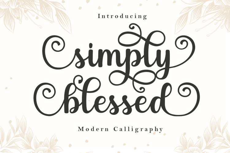 Simply Blessed Font website image