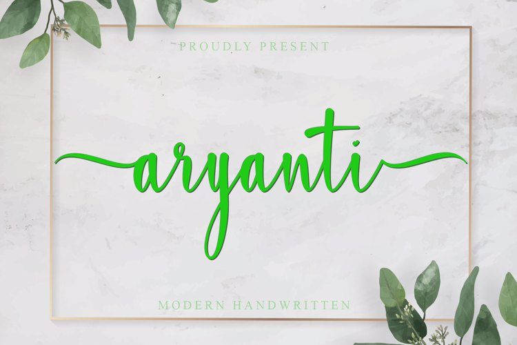 Aryanti Font website image