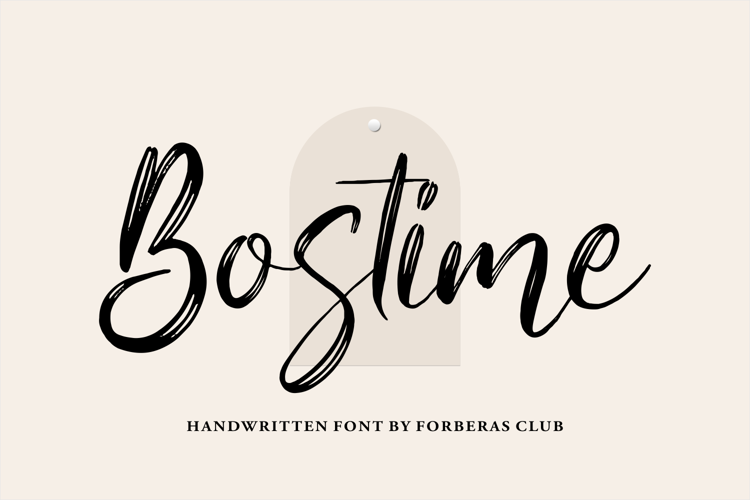 Bostime Font website image