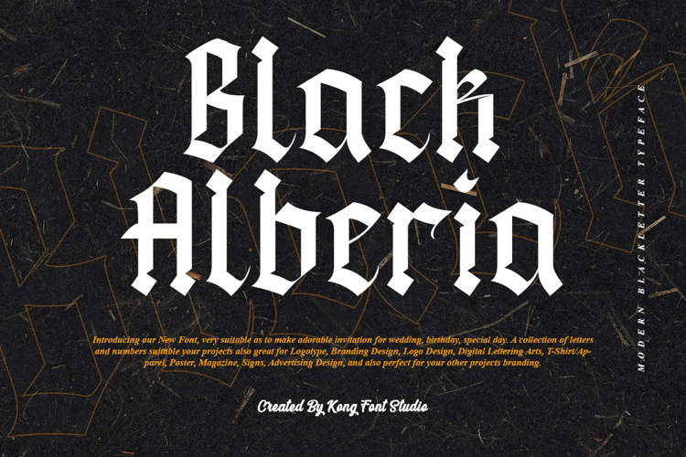 Black Alberia Font website image