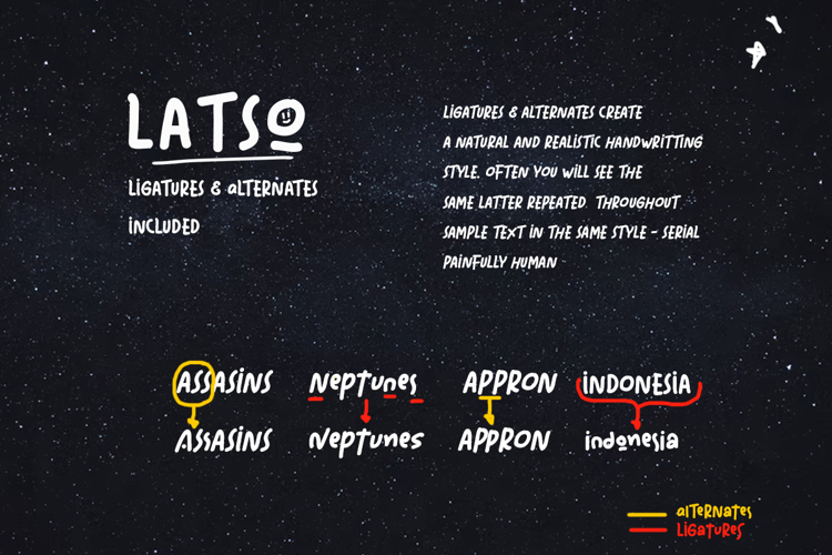 Latso Font website image