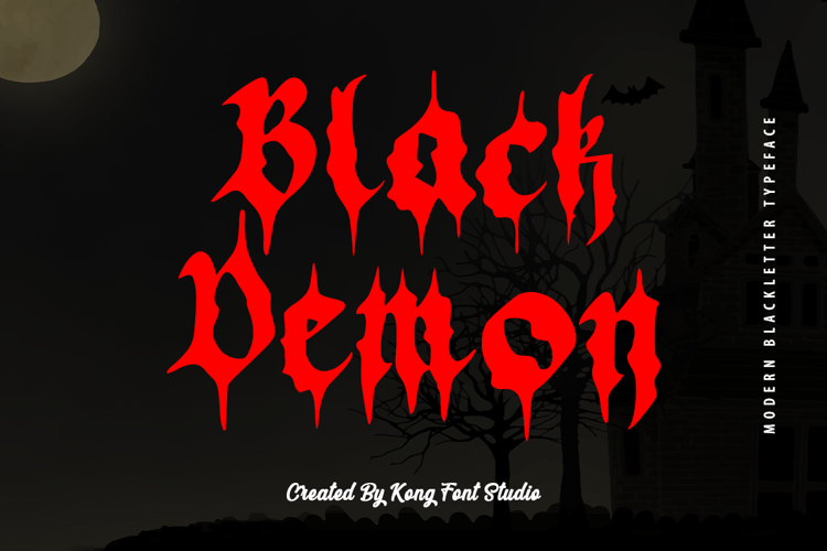 Black Demon Font website image