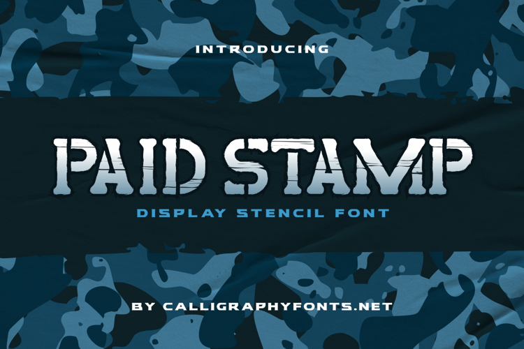 Paid Stamp Font website image