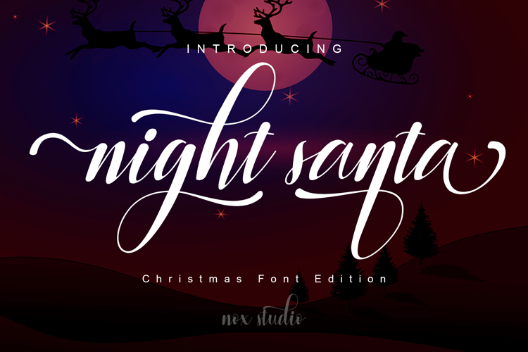 Night Santa Font website image