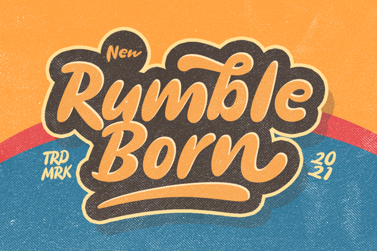 Rumble Born Font website image