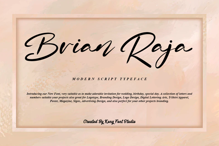 Brian Raja Font website image