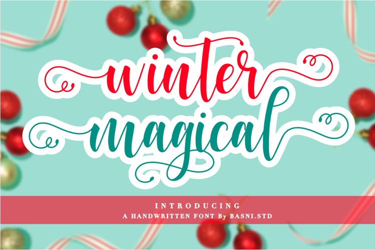 Winter Magical Font website image