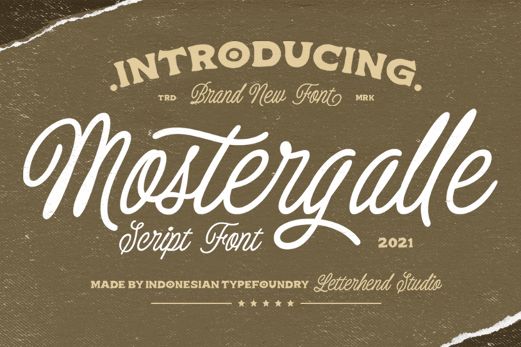 Mostergalle Font website image