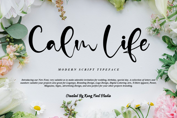 Calm Life Font website image