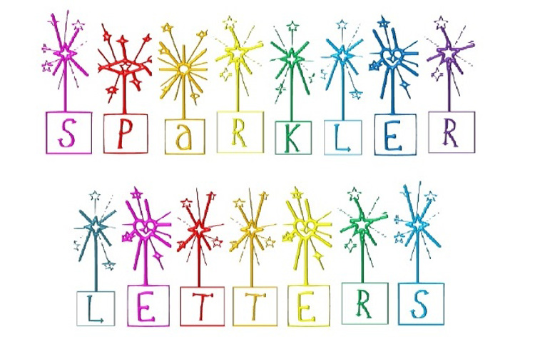 Sparkler Letters Font website image